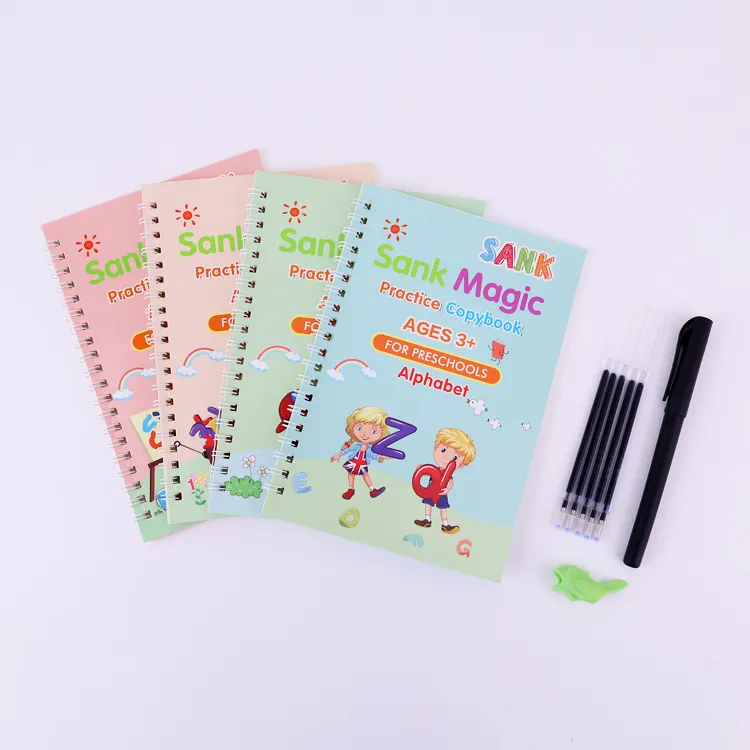 Goedkoopste 4 In 1 Magic Praktijk Copys Schrijven Pen Boek Educatief Speelgoed Sets Kids Alfabet Zonk Magics Boek