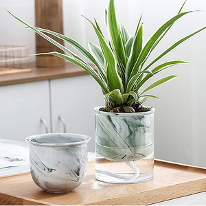 Maceta con Autorriego, Diseño Lindo con Letras 'Good Morning', <span class=keywords><strong>para</strong></span> Plantas Pequeñas y Flores, Decoración de Baño - Product Image 3