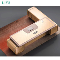 Ensemble de mobilier de bureau exécutif moderne Liyu convertible en forme de L, table de direction en panneaux de fibres à densité moyenne P2