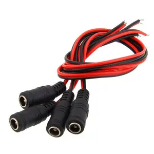 5.5mm x 2.1mm Female DC Plug To 2pcs 3.5mm x 1.3mm Male DC Power Jack Plug Adapter Y Cable