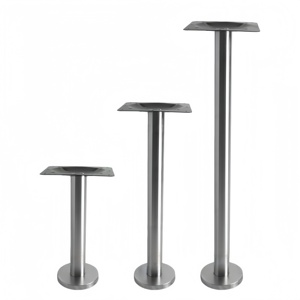 Gambe <span class=keywords><strong>per</strong></span> Tavoli Moderne in Acciaio Inossidabile <span class=keywords><strong>per</strong></span> <span class=keywords><strong>Cucina</strong></span>, Soggiorno, Scuola, Sala <span class=keywords><strong>da</strong></span> Pranzo - <span class=keywords><strong>Piedi</strong></span> Fissi Resistenti, Colonna di Supporto in Legno Massello - Product Image 6