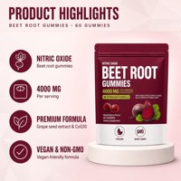 Gummies de Betterave Xuhuang 4000mg, Saveur Baies Mixtes 8-en-1, Végétaliennes, Sans OGM, Complément Alimentaire, OEM ODM Marque Privée, Vente en Gros