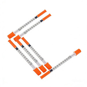 Estuche de Jeringas Veterinarias de 29g 1ml, <span class=keywords><strong>100</strong></span> <span class=keywords><strong>Unidades</strong></span>, Agujas de <span class=keywords><strong>Insulina</strong></span> Estériles de Seguridad de 6mm para Uso en Ganado - Product Image 1