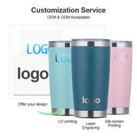 Vaso Térmico de Acero Inoxidable de Doble Pared con Recubrimiento en Polvo de 20oz/30oz |   Con Tapa Magnética y Pajita para Venta al por Mayor con Logotipo Personalizado