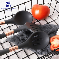 Ustensiles de cuisine en silicone, vaisselles résistant à la chaleur avec support en plastique, Gadgets de cuisine domestique