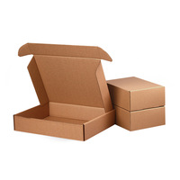 Cajas de pestañas de cartón corrugado de alta calidad, embalaje de envío Kraft con logotipo personalizado con laminación mate para cosméticos