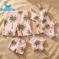 Nieuwe familie bikini rok shorts zwemkleding sets bloemen zomer moeder vader en baby kinderen strand zwemkleding