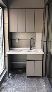 Lavadora de Tambor de Aluminio que Ahorra Espacio con Baño Integrado que Incluye Tina, Fregadero y Tabla de Lavado, Marco de Aluminio de 120*63 - Product Image 3