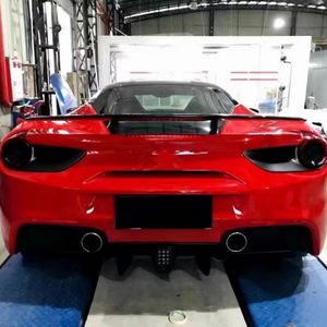 Utilisé pour Ferrari <span class=keywords><strong>488</strong></span> <span class=keywords><strong>Gtb</strong></span> Spider N Style Kit de carrosserie en fibre de carbone décoré avec des ailes de spoiler en queue de canard Kit de carrosserie de spoiler arrière - Product Image 6