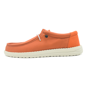 Scarpe basse di nuovo Design scarpe da uomo, scarpe di tela stampate personalizzate basse Moq, scarpe mocassini arancioni da uomo - Product Image 2