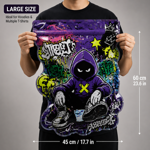 Full Custom Print Die Cut Shaped Mylar Bags Plastic Ziplock Packaging Bags for Clothes Brand Packaging T Shirt and <strong>Hoodies</strong> - Product Image 1