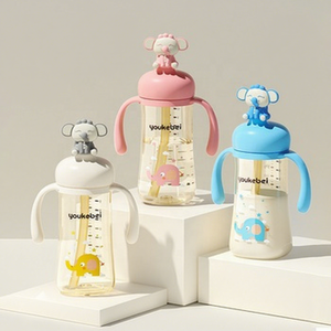 Ensemble de biberons pour bébé en PPSU, avec logo personnalisé, sans BPA, avec paille <span class=keywords><strong>anti</strong></span>-éclaboussures et <span class=keywords><strong>anti</strong></span>-coliques - Product Image 1