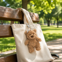 Groothandel Schattige Pluche Dieren Sleutelhanger Zachte Gevulde Beer Konijn Hangertje Tas Charm Cadeau