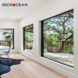Fenêtres fixes en aluminium RICHOCEAN résistantes aux ouragans, double vitrage, du sol au plafond, grandes fenêtres panoramiques à vitrage Low-E - Product Image 5