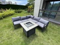 Foyer à gaz extérieur de luxe de haute qualité à bas prix Table carrée de foyer à gaz d'arrière-cour à l'extérieur