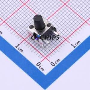 TS-1093E-A9B3-D2 Tactile Switch Through hole Component THT Switch Single Pole Single Throw Round Button 2.5N Right Angle Insert - Product Image 1