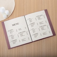 Porte-menu en cuir, porte-menu de restaurant, livre de menu de café, pour café, bar, hôtel, restauration, personnalisable