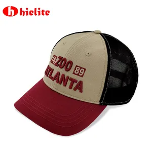 Venta al por mayor personalizable Vintage estilo americano Snapback gorras nuevo diseño con Rojo Negro marrón costura y bordado del alfabeto