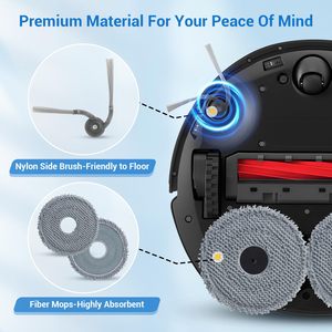 Kit de pièces de rechange pour <span class=keywords><strong>aspirateur</strong></span> robot Roborock QV 35A, brosse principale, brosse latérale noire, sacs à poussière, filtre HEPA, serpillière - Product Image 3