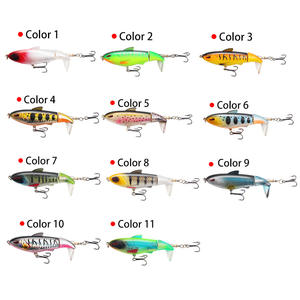 Leurre de pêche artificiel dur Xy 107 Pencil Lure pour eau moyenne, pour la pêche au bar, avec hameçon triple en acier à haute teneur en carbone - Product Image 1
