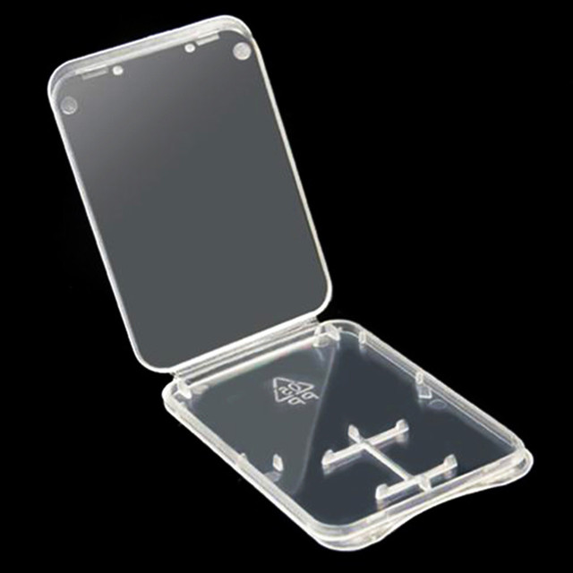 2 in 1 Small Plastic Storage Case for TF SD Memory Card Case Cover