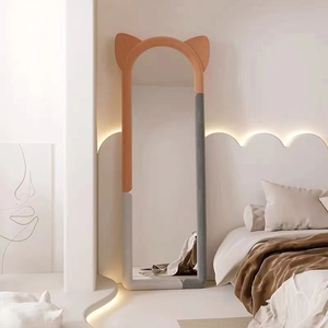 Hiện Đại Hình Dạng Lượn Sóng Không Thường Xuyên Thiết Kế Trang Trí Nhôm Gỗ Đóng Khung Đầy Đủ Chiều Dài Đứng Sàn Gương Cho Đám Cưới Những dịp - Product Image 5