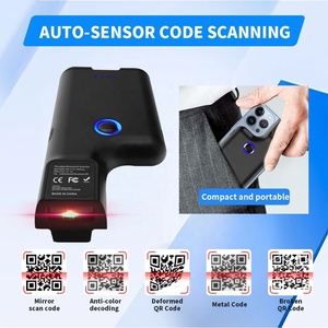 Lecteur de codes-barres sans fil BT portable JR-101DC avec clip dorsal, lecture de codes 1D, 2D et <span class=keywords><strong>QR</strong></span>, fonctionnement à <span class=keywords><strong>une</strong></span> main, <span class=keywords><strong>scanner</strong></span> de codes-barres multifonctionnel - Product Image 2