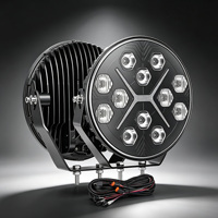 Feux de travail LED 9 pouces haute luminosité DRL 12V 24V pour camion tout-terrain, tracteur, excavatrice, lampe auxiliaire de toit de voiture