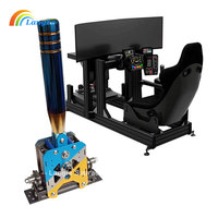 Cockpit de simulation de course économique pour usage domestique, avec levier de vitesses séquentiel, connexion USB rapide et adaptable