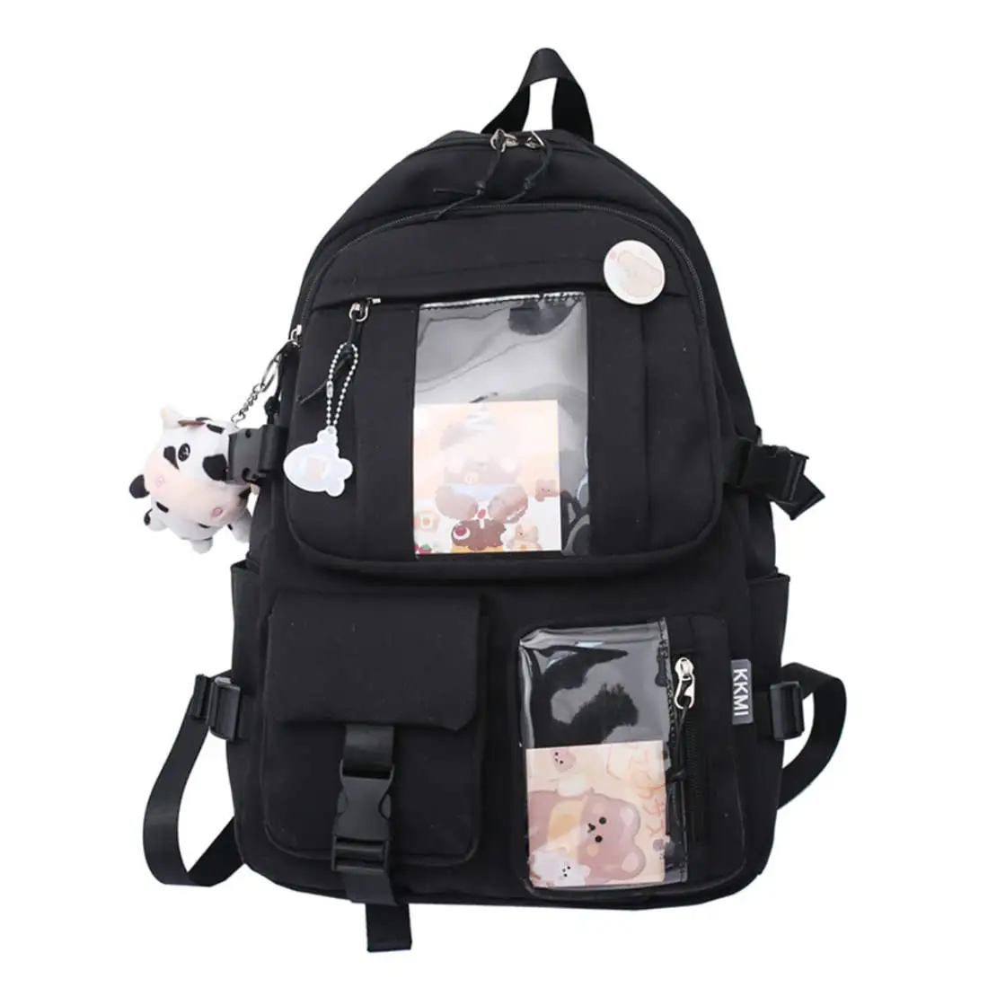 School Bags with Pins Accessories Cute Rucksack for Teen Girls School Bag Cute Aesthetic Backpack