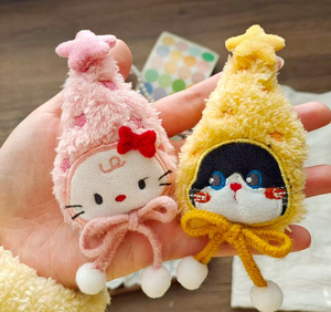 Porte-clés en peluche Kawaii mignon, breloques moelleuses à suspendre pour <span class=keywords><strong>sac</strong></span> à <span class=keywords><strong>dos</strong></span>, cadeau pour enfants et filles, accessoire de <span class=keywords><strong>sac</strong></span> DIY, porte-clés animal doux - Product Image 3
