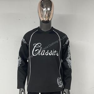 MT1515 уличная одежда на заказ Джерси мужская футбольная форма оптовая продажа ретро с длинным рукавом 100% Полиэстеровая Футбольная Одежда - Product Image 1