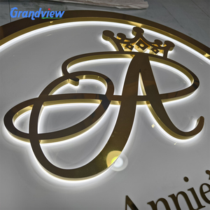 Tùy Chỉnh Kinh Doanh Dấu Hiệu Hội Đồng Quản Trị Ngoài Trời Backlit Thép Không Gỉ Chiếu Sáng Thư 3D Biểu Tượng Tùy Chỉnh enseigne Lumineuse LED Ánh Sáng Dấu Hiệu - Product Image 6