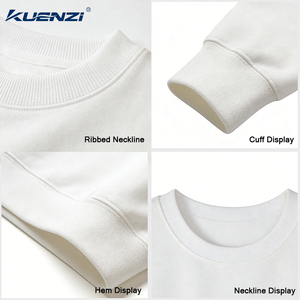 Felpa Kuenzi Morbida e Resistente per Stampa, 100% Cotone 420GSM, Pesante, <span class=keywords><strong>Senza</strong></span> <span class=keywords><strong>Cappuccio</strong></span>, Collo Tondo, per Uomo - Product Image 2