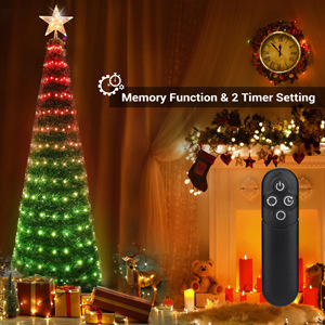 Nouveauté <span class=keywords><strong>Arbre</strong></span> de Noël LED avec application et télécommande, lumières changeantes de couleur et étoile sur le sommet - Product Image 3