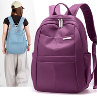 Sac à dos pour ordinateur portable grande capacité en jean coloré imperméable avec fermeture éclair, doublure en polyester, idéal pour les activités de plein air, les déplacements professionnels et les voyages décontractés