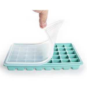Biểu Tượng Tùy Chỉnh 40 Khoang Mini Cấp Thực Phẩm Silicone Ice Cube Khay Có Nắp Đậy, Rò Rỉ Bằng Chứng Linh Hoạt Tủ Đông Ice Khuôn Cho Home & Bar Sử Dụng - Product Image 2