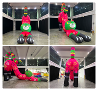 Modèle de chat gonflable géant de 26 pieds de long pour la publicité, personnage gonflable commercial coloré, décoration animale gonflable