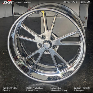 ล้ออัลลอยด์ ZKR แบบฟอร์จ 2 ชิ้น ขอบลึก น้ำหนักเบา สีดำ ขนาด 18-26 นิ้ว 5x114.3 5x130 5x120 6x139.7 สำหรับรถ Cadillac Chevrolet Truck - Product Image 4
