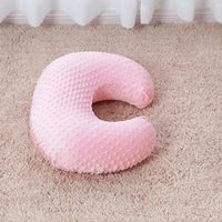 Coussin d'allaitement multifonctionnel en velours avec positionneur corporel, oreiller d'allaitement biologique en forme de lune pour bébé, paquet en boîte pour enfants