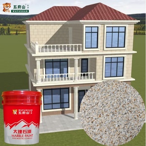 Pintura para Paredes Exteriores Wufushan, Pintura con Efecto Mármol Multicolor para Rociar en Paredes Exteriores de Villas - Product Image 1