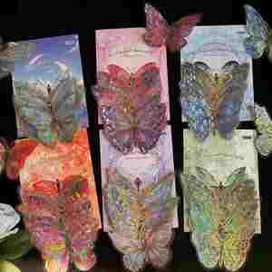 Pegatina de Pared 3D con Diseño de Mariposa, Pegatina Decorativa de Pared de PET, Pegatina de Mariposa Hueca para Decoración DIY - Product Image 2