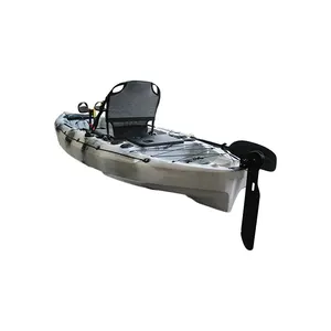 Toptan özelleştirilmiş kaliteli satış kayaks, taşınabilir alüminyum kayık kano arabası balıkçılık kayık arabası, pedallı sürücü kayık