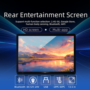 Monitor de Entretenimiento para Asiento Trasero de Fábrica OEM ODM, 13.5 Pulgadas, 4K, Wifi, Pantalla Táctil Android, Monitor de Reposacabezas para Auto, Accesorios - Product Image 1