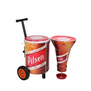 Parrilla de Carbón Multifuncional de 54L con Cubo Térmico, Barbacoa Portátil con Ruedas y Carrito - Product Image 1