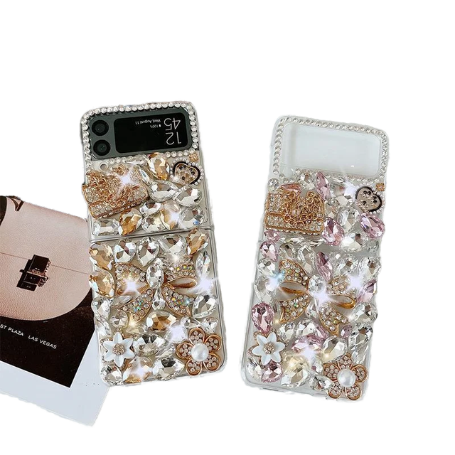 Luxury Bling Glitter TPU Shockproof Phone Case for for Z Flip 5/4/3 & Z Fold 4/3 Rhinestone Design