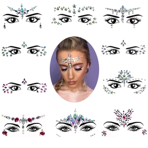 3D cristal brillo <span class=keywords><strong>tatuaje</strong></span> taladro pegatinas ojos fiesta cara pegatinas decoración <span class=keywords><strong>diamante</strong></span> mascarada <span class=keywords><strong>tatuaje</strong></span> temporal pegatina - Product Image 2