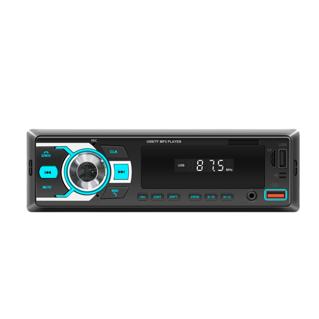 HENMALL 1din FM USB AUX-IN BT Stereo AI Voice APP Locate Variable Lights Radio Music Playback Single Din Car MP3 Player