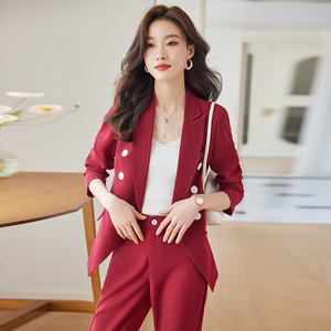 Pantalon de mode pour femmes de haute qualité Blazer Occasions formelles de haute qualité costume à manches longues costume d'affaires ensemble deux pièces - Product Image 4