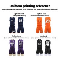 Maillot de basket-ball réversible à sublimation à prix réduit, costumes à conception uniforme, vêtements de sport pour le basket-ball, ensemble de basket-ball